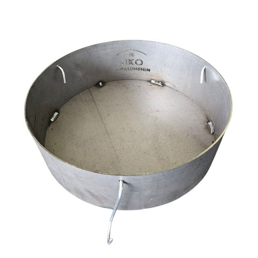 Holz-Grillkohle Einsatz mit Halter für Grillplatten / Planchas, geeignet für Feuertonnen & Feuerkörbe