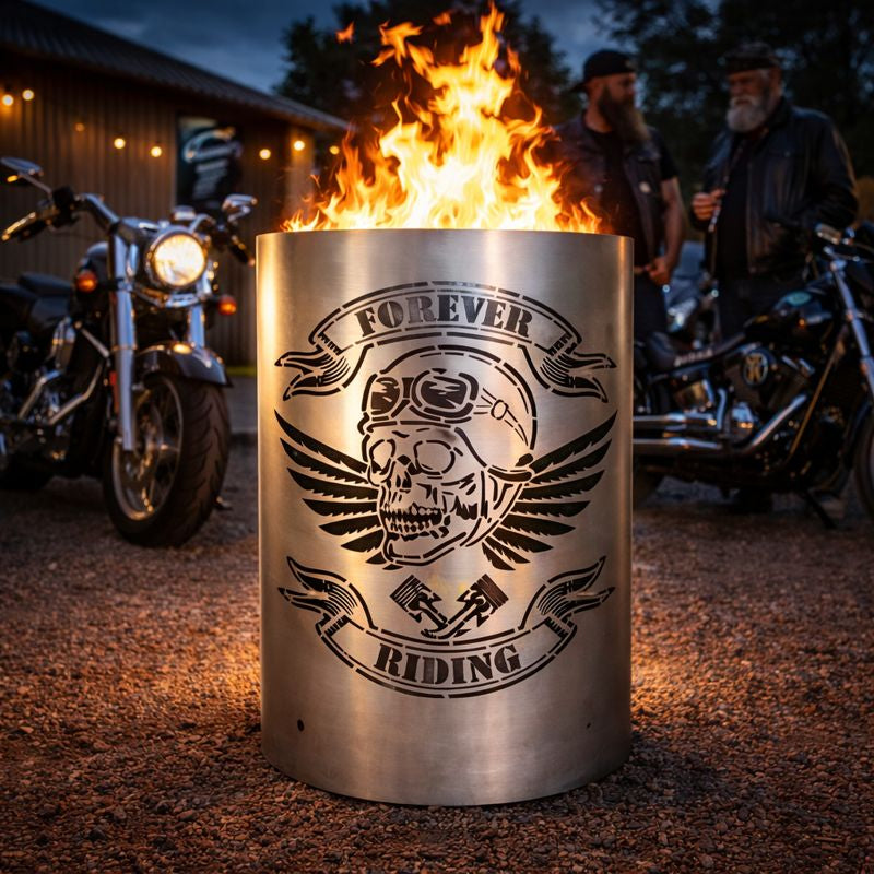 Feuertonne "Skull: Forever Riding"