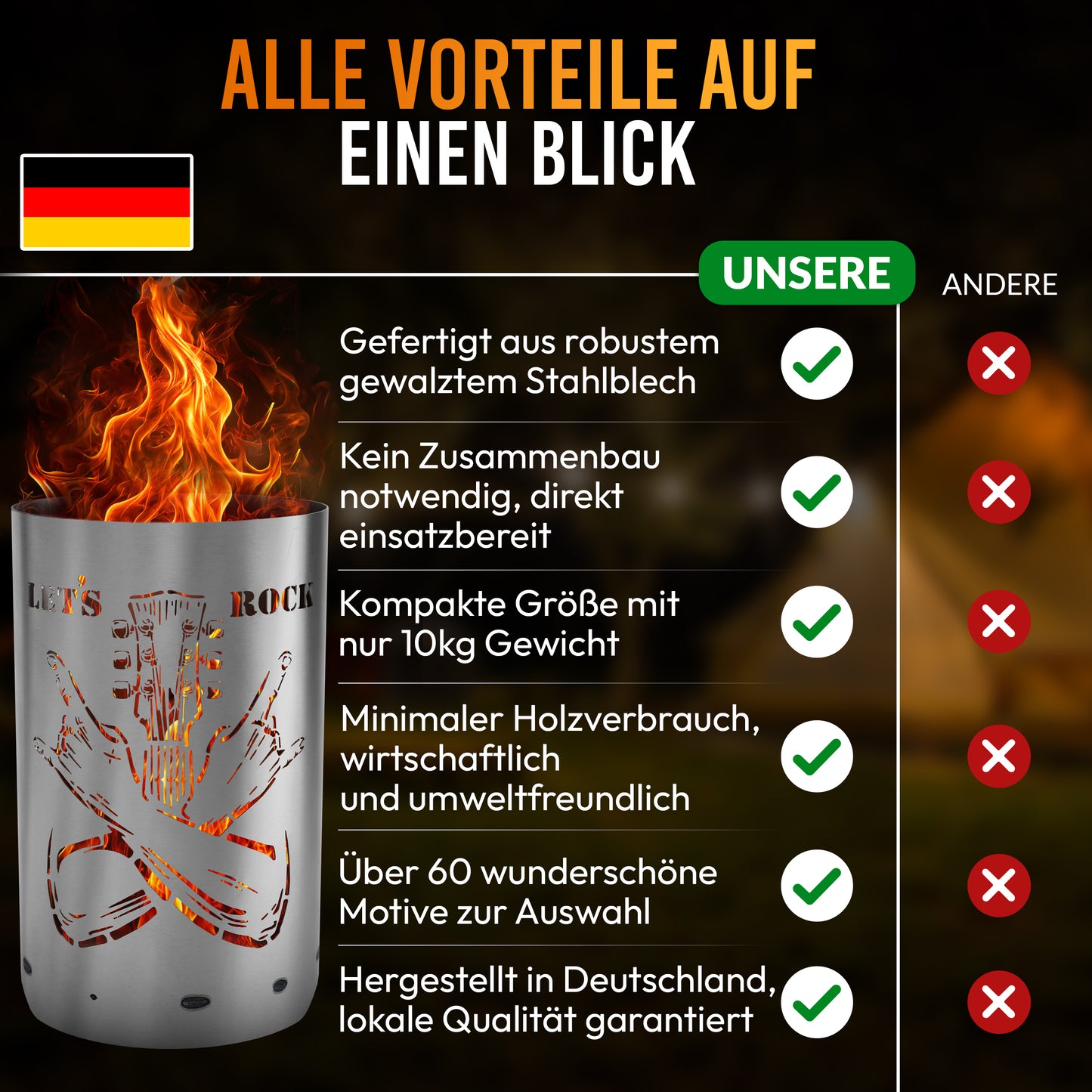 Feuertonne "Let`s Rock"