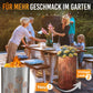 Feuertonne „Pusteblume“ als Feuerstelle und Gartendeko – dekoratives Blumenmotiv im Vintage-Look für Garten und Terrasse