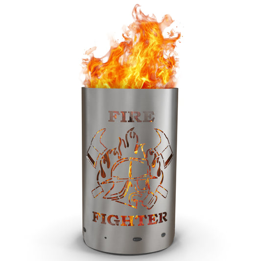 Feuertonne / Feuerkorb - Feuerwehrmann / Firefighter