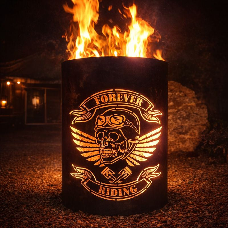 Feuertonne "Skull: Forever Riding"
