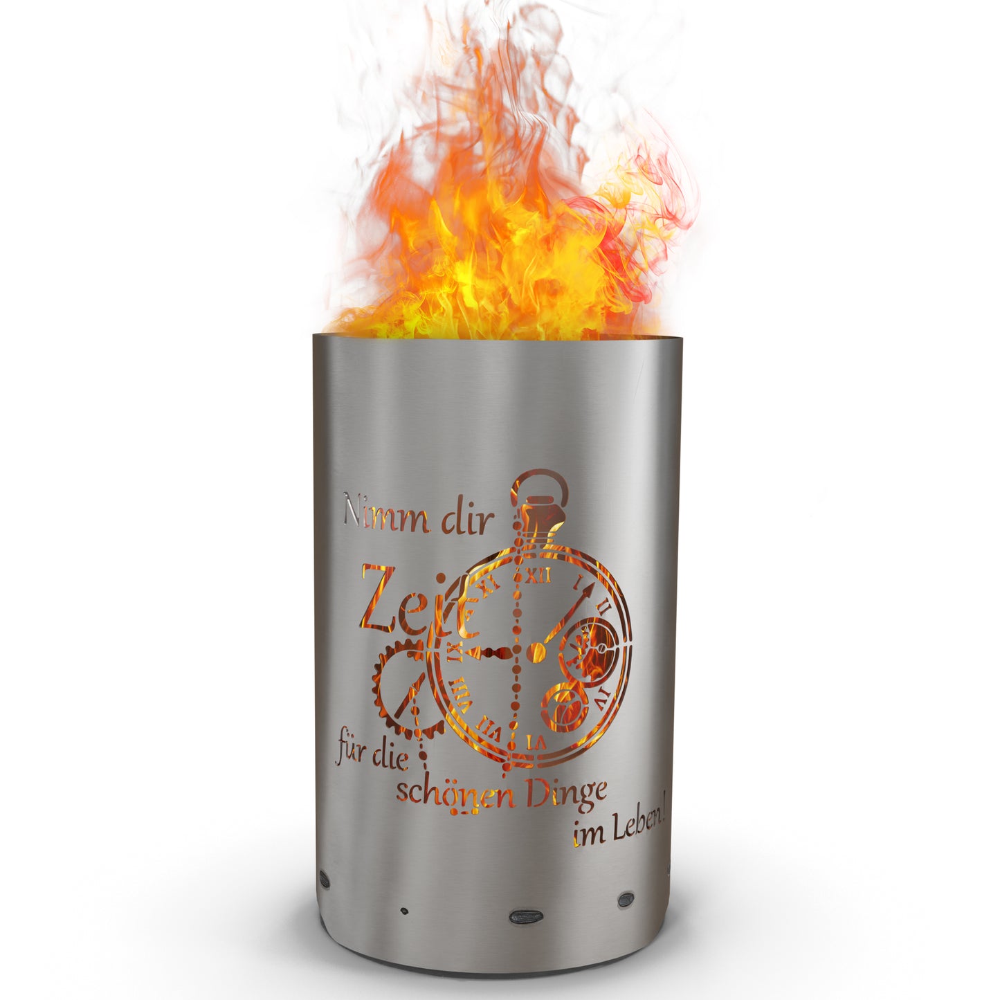 Feuertonne / Feuerkorb Zeit- Nimm dir Zeit für die schönen Dinge im Leben