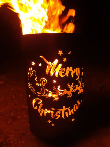 Feuertonne / Feuerkorb - Merry Christmas