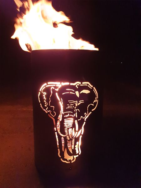 Feuertonne / Feuerkorb - Elefant
