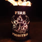 Feuertonne / Feuerkorb - Feuerwehrmann / Firefighter