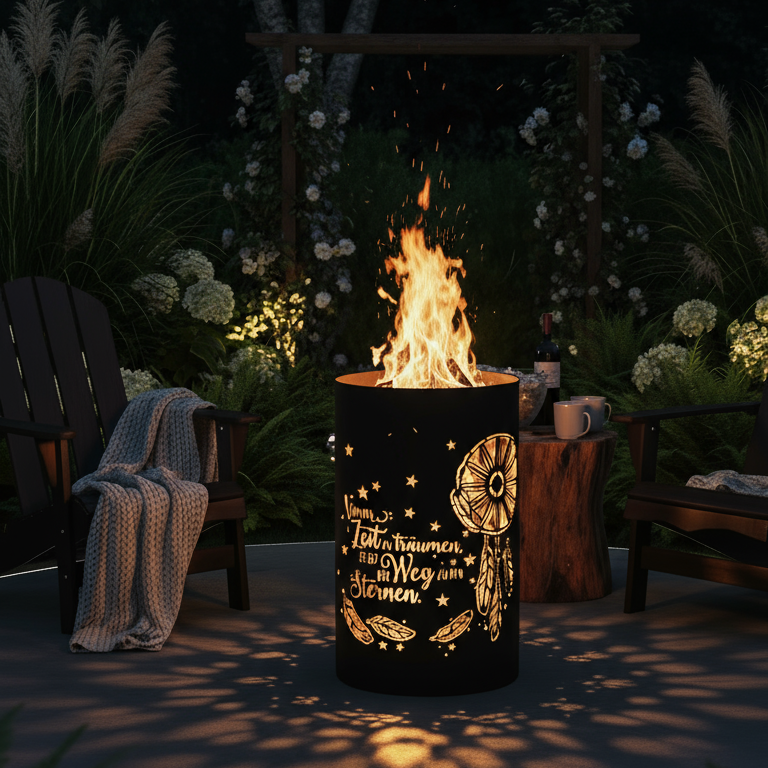 Feuertonne "Nimm dir Zeit zu träumen, es ist der Weg zu den Sternen"