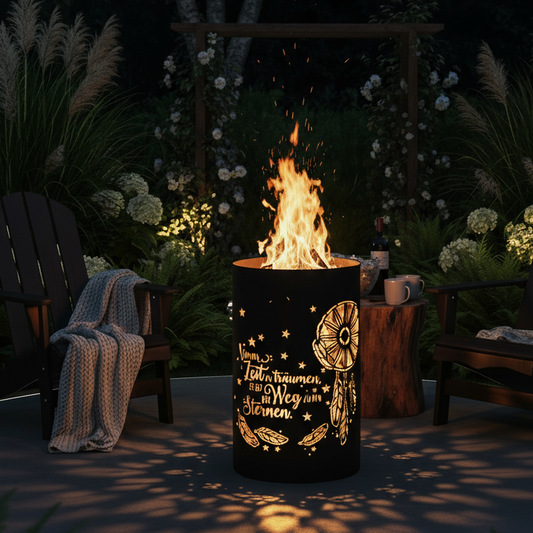 Feuertonne "Nimm dir Zeit zu träumen, es ist der Weg zu den Sternen"